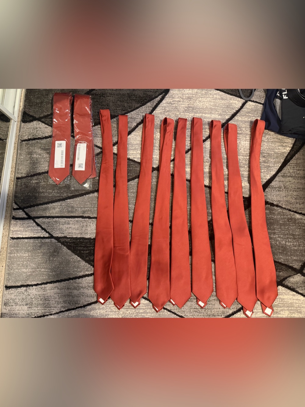 AZAZIE TERRACOTTA MENS WIDE TIES 11